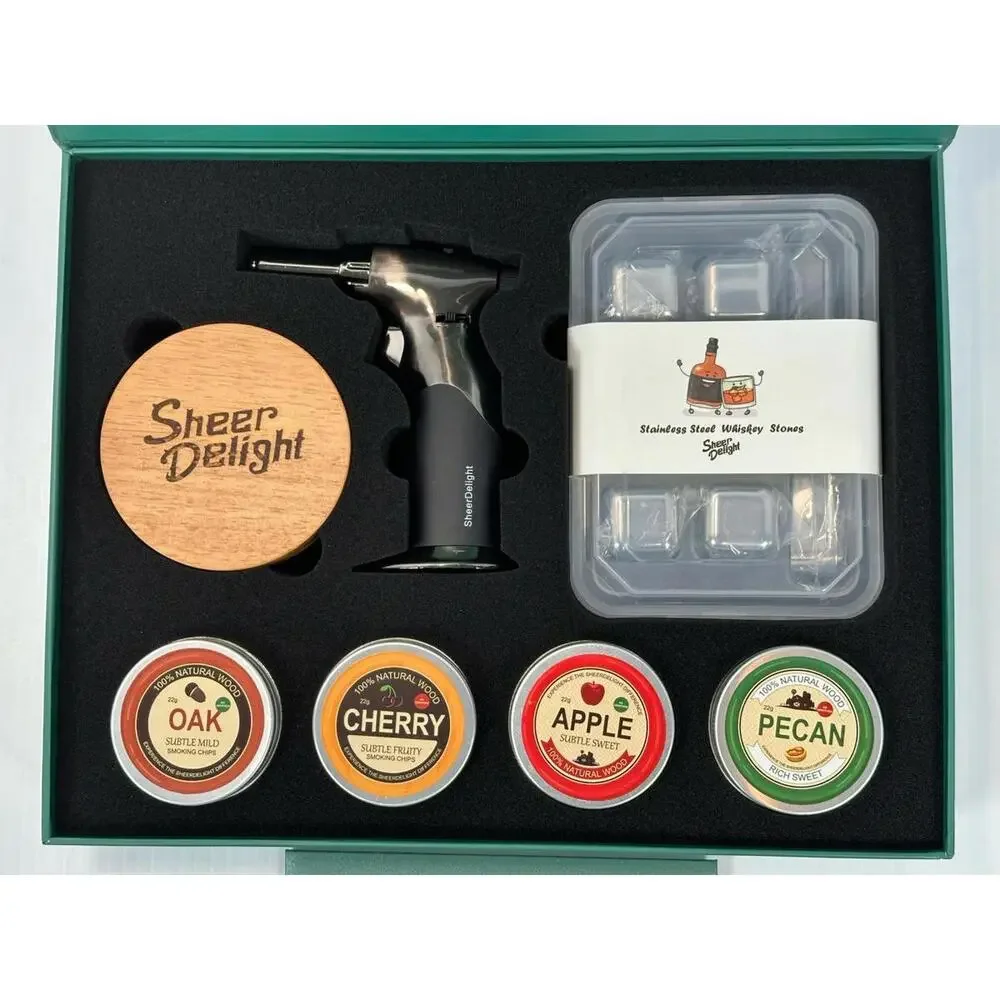 Sheer Delight Cocktail Smoker Kit Torch for‎ Whiskey Bourbon Old Fashioned